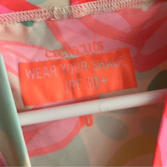 Kid's Crewcuts UPF 50+ Floral Print Longsleeve Rashguard Swim Top - Picture 6 of 8